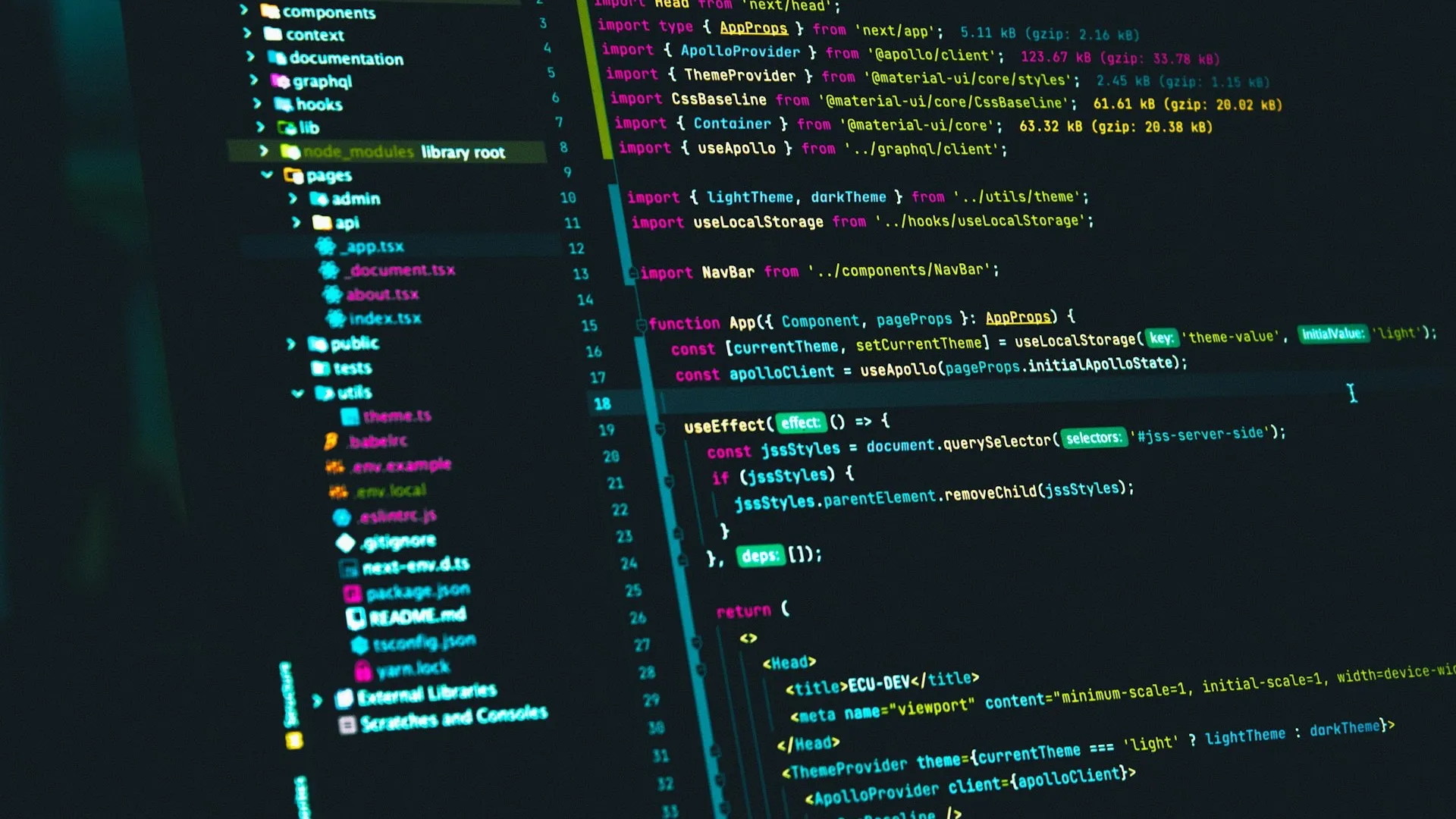 A code editor showing application source code