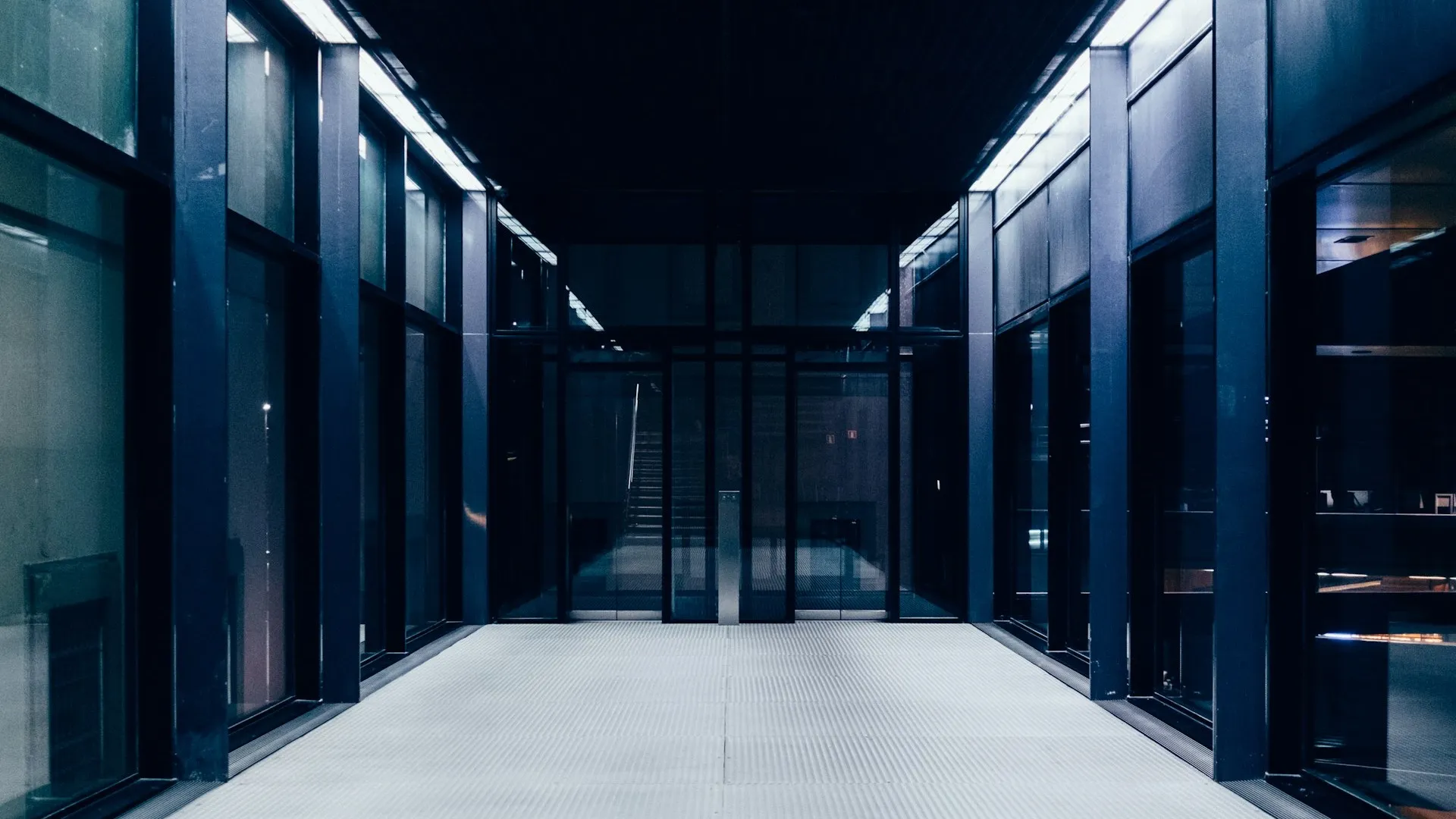 Rows of server racks in a data centre